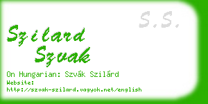 szilard szvak business card