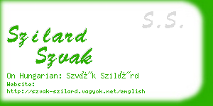 szilard szvak business card